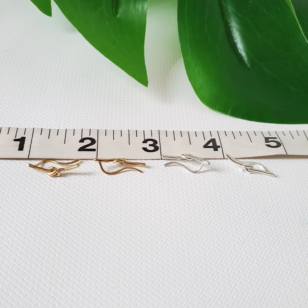 Copper Ear Knot Climbers Cuff Earrings - Picture 2 of 5